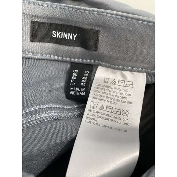 GRAVER Susan Graver Regular Coated Stretch Woven Ankle Pants 10 Dark Pewter NEW - Picture 4 of 7